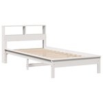 vidaXL Lit bibliothèque sans matelas blanc 100x200 cm bois pin massif