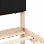 vidaXL Cadre de lit avec tête de lit rembourrée Noir 180 x 200 cm