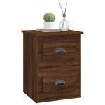 vidaXL Table de chevet murale chêne marron 41 5x36x53 cm