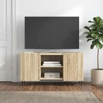 vidaXL Meuble TV 102 x 34 5 x 52 cm Chêne Sonoma Bois d'ingénierie