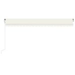 vidaXL Auvent rétractable automatique 500x350 cm Crème