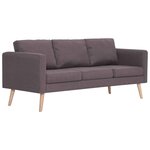 vidaXL Ensemble de canapé 2 Pièces tissu taupe