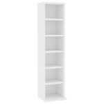 vidaXL Armoire à CD Blanc 21x20x88 cm Bois d'ingénierie
