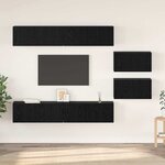 vidaXL Ensemble meuble TV 6 Pièces Chêne noir 80 x 30 x 30.5 cm Petite