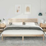 vidaXL Cadre de lit avec tête de lit Marron 180 x 210 cm Pin massif