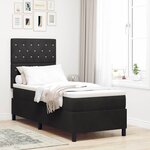 vidaXL Lit à ressorts avec matelas Noir 80 x 200 cm Velours