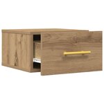 vidaXL Cabinet de chevet Montage mural chêne artisanal 35 x 35 x 20 cm