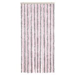vidaXL Rideau anti-mouches gris argenté et rose 90x220 cm chenille