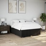 vidaXL Cadre de lit sans matelas noir 140x200 cm tissu