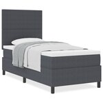 vidaXL Lit à sommier avec matelas gris foncé 80x200 cm en tissu en velours côtelé