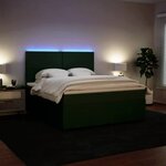 vidaXL Sommier à lattes de lit et matelas Vert foncé 180x200cm Velours