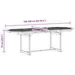 vidaXL Ensemble à manger de jardin 9Pièces bois d'acacia solide textilène