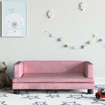 vidaXL Canapé pour enfants rose 80x45x30 cm velours