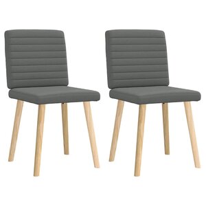 vidaXL Chaises à manger lot de 2 gris foncé tissu
