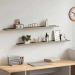 vidaXL Étagères murales 2 Pièces Gris béton 100x9x3 cm