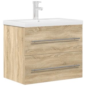 vidaXL Ensemble de meubles de salle de bain 2 Pièces chêne sonoma