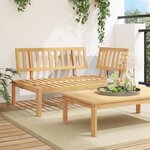 vidaXL Canapé d'angle palette de jardin bois massif d'acacia