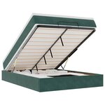 vidaXL Cadre de lit ottoman avec matelas vert foncé 140x190 cm velours