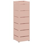 vidaXL Porte-parapluie avec stockage Rose 15 5 x 15 5 x 49 cm Métal