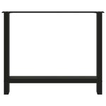 vidaXL Pieds de table à manger Noir 2 pièces 100x(72-73) cm Acier