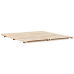 vidaXL Cadre de lit surélevé Marron 200 x 200 cm Bois massif en pin