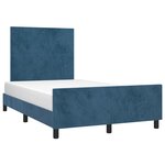 vidaXL Cadre de lit sans matelas bleu foncé 120x200 cm velours