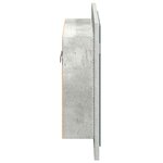 vidaXL Armoire de salle de bain à miroir LED Gris béton Acrylique
