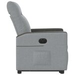 vidaXL Fauteuil inclinable électrique gris clair tissu