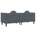 vidaXL Canapé avec coussins 3 places gris foncé velours