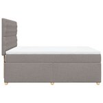 vidaXL Sommier à lattes de lit avec matelas Taupe 140x200 cm Tissu