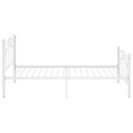 vidaXL Cadre de lit sans matelas blanc métal 100x200 cm