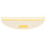 vidaXL Tapis de marches d'escalier 15 Pièces Blanc et marron 56x17x3 cm