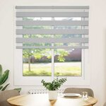 vidaXL Store zèbre gris clair largeur du tissu 130 9 cm polyester