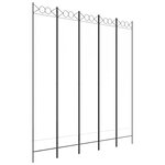 vidaXL Cloison de séparation 5 panneaux Blanc 200x220 cm Tissu