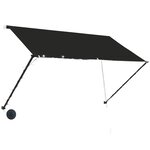 vidaXL Auvent rétractable avec LED 250x150 cm Anthracite