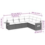 vidaXL Salon de jardin avec coussins 6 Pièces beige résine tressée