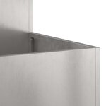 vidaXL Cache-pot de jardin Argent 80 x 80 x 48 cm Acier inoxydable