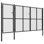 vidaXL Portail de jardin Acier 400 x 150 cm Anthracite