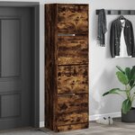 vidaXL Armoire à chaussures 4 tiroirs rabattables chêne 60x42x204 cm