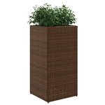vidaXL Jardinières 2 Pièces marron 40x40x80 cm résine tressée