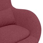 Chaise œuf vidaXL Rouge Vin Tissu