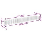 vidaXL Lit surélevé à gabion Acier galvanisé 270x30x30 cm