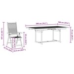 vidaXL Ensemble de salle à manger pour jardin 7 Pièces Marron