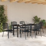 vidaXL Ensemble de salle à manger jardin 3 pièces en acier anthracite