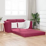 vidaXL canapé-lit 2 en 1 bourgogne 148x71x83 cm en velours