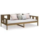vidaXL Lit de jour marron miel bois de pin massif 80x200 cm