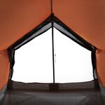 vidaXL Tente de camping 2 personnes gris et orange imperméable