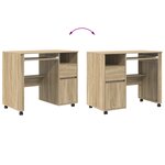 vidaXL Bureau en chêne Sonoma Chêne Sonoma Bois d'ingénierie Moyen