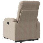 vidaXL Fauteuil inclinable de massage taupe tissu microfibre