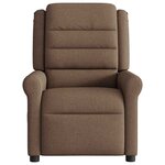 vidaXL Fauteuil inclinable électrique Marron Tissu
